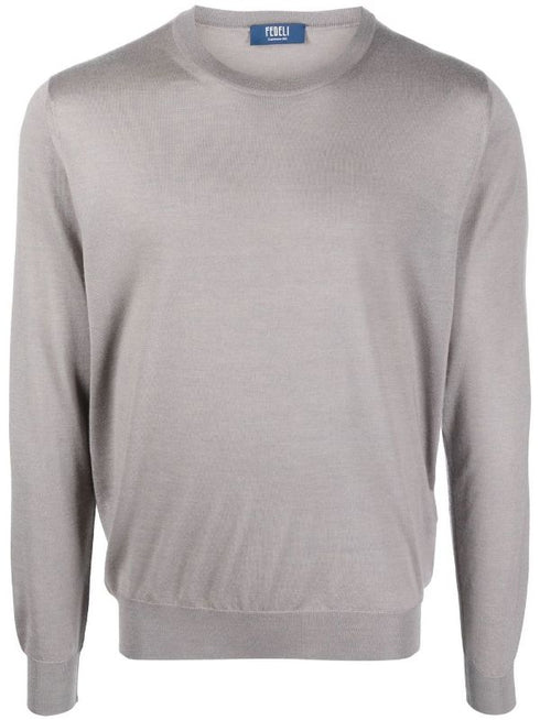 crew-neck cashmere-silk jumper